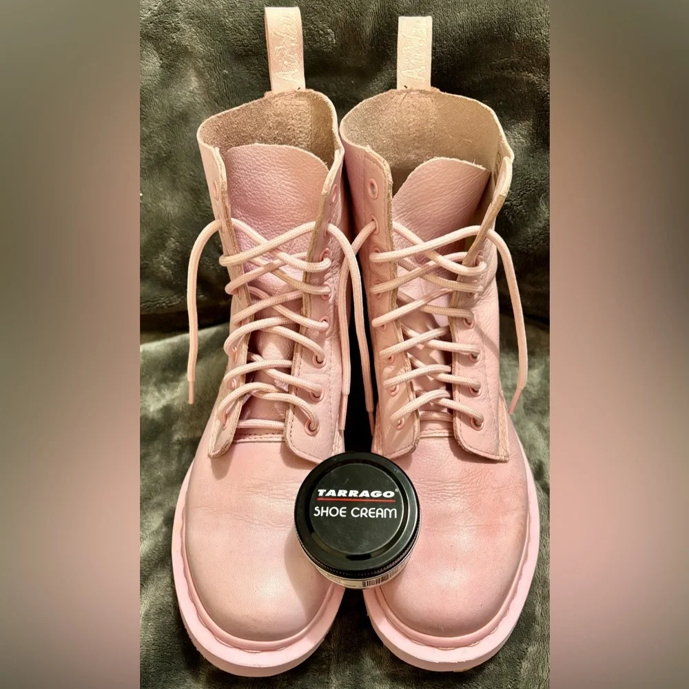 🎀 Dr. Martens 1460 Pascal Mono Pink Lace up Boots - Picture 9 of 13